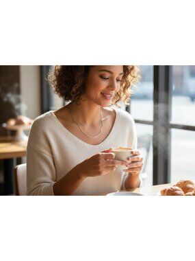 Sterling Silver Box Chain Necklace 925 Italy Lobster Clasp 15 Inches Slim Minima